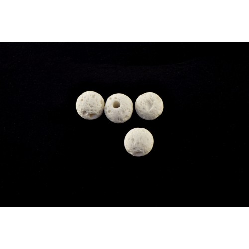 Lava rock 6mm bead white color